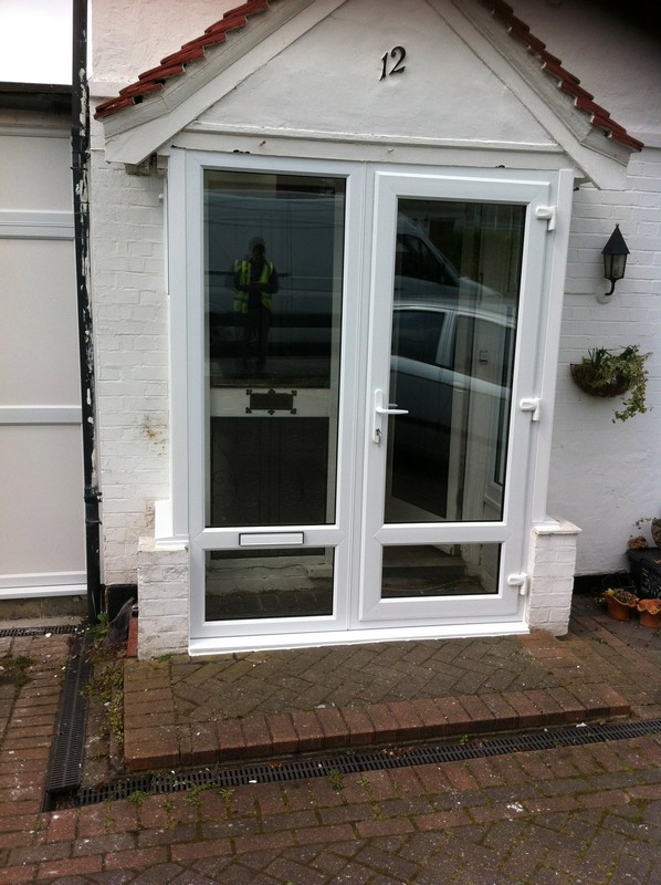 uPVC French doors fitted as front entrance in Muswell Hill