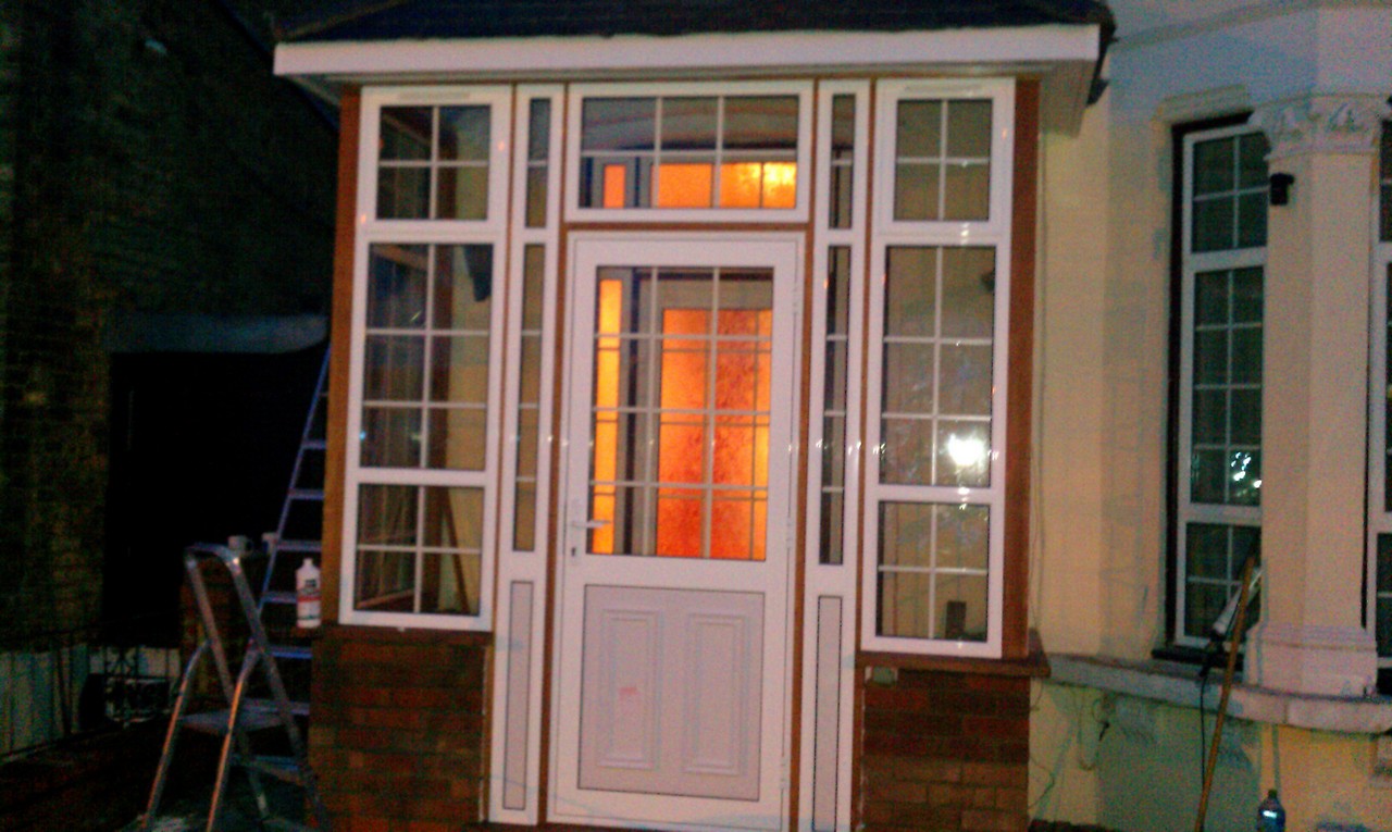 uPVC porch with Georgian bar glazing installed in Muswell Hill